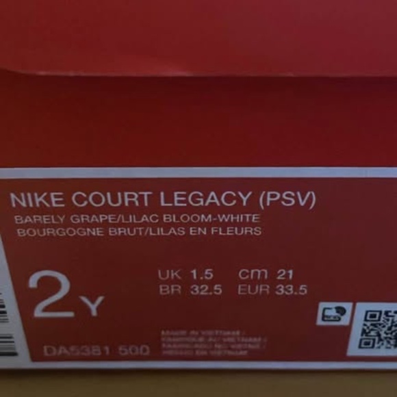 BRAND NEW girl youth nike Nike court legacy leather velcro shoes 2Y 3Y 7Y - Picture 8 of 10